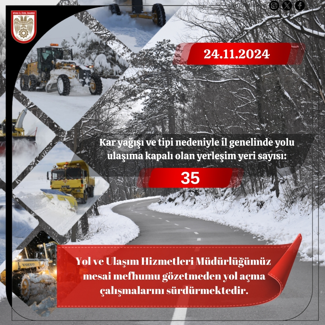 Kar yağışı nedeniyle 35 köy yolu kapandı