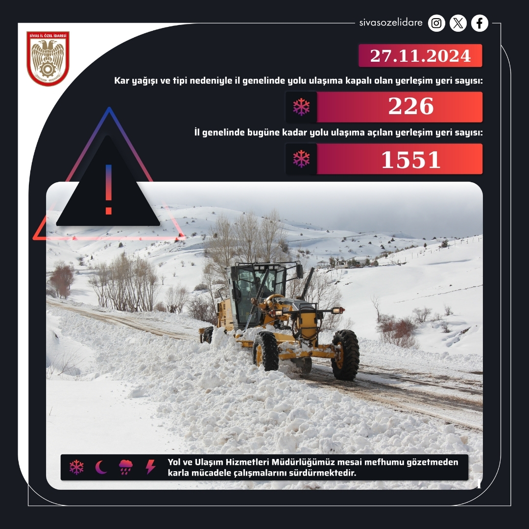 Yolu ulaşıma kapalı köy yolu 226