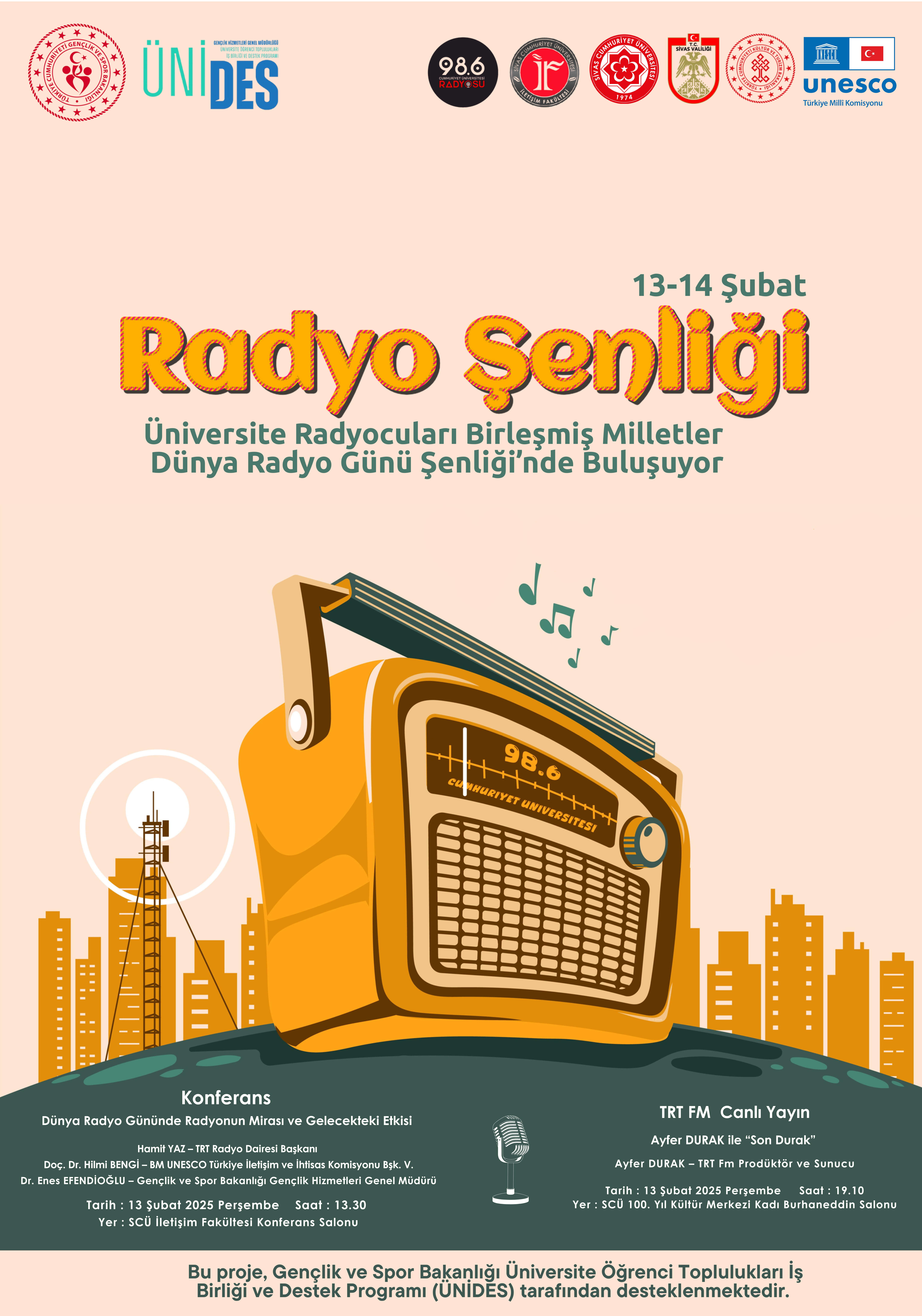 Cumhuriyet Üniversitesi Radyo Günleri başlıyor