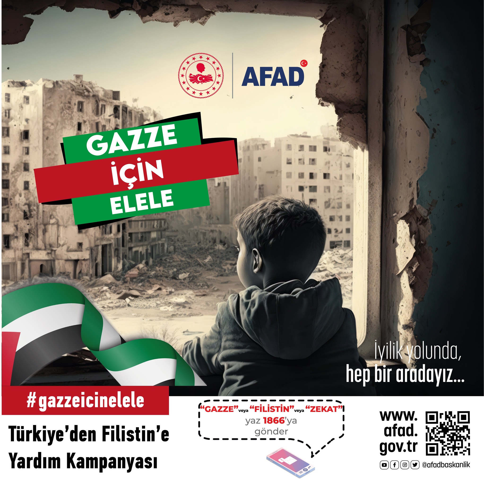 “Gazze”, “Filistin” veya “Zekat” yazarak destek olabilirsiniz