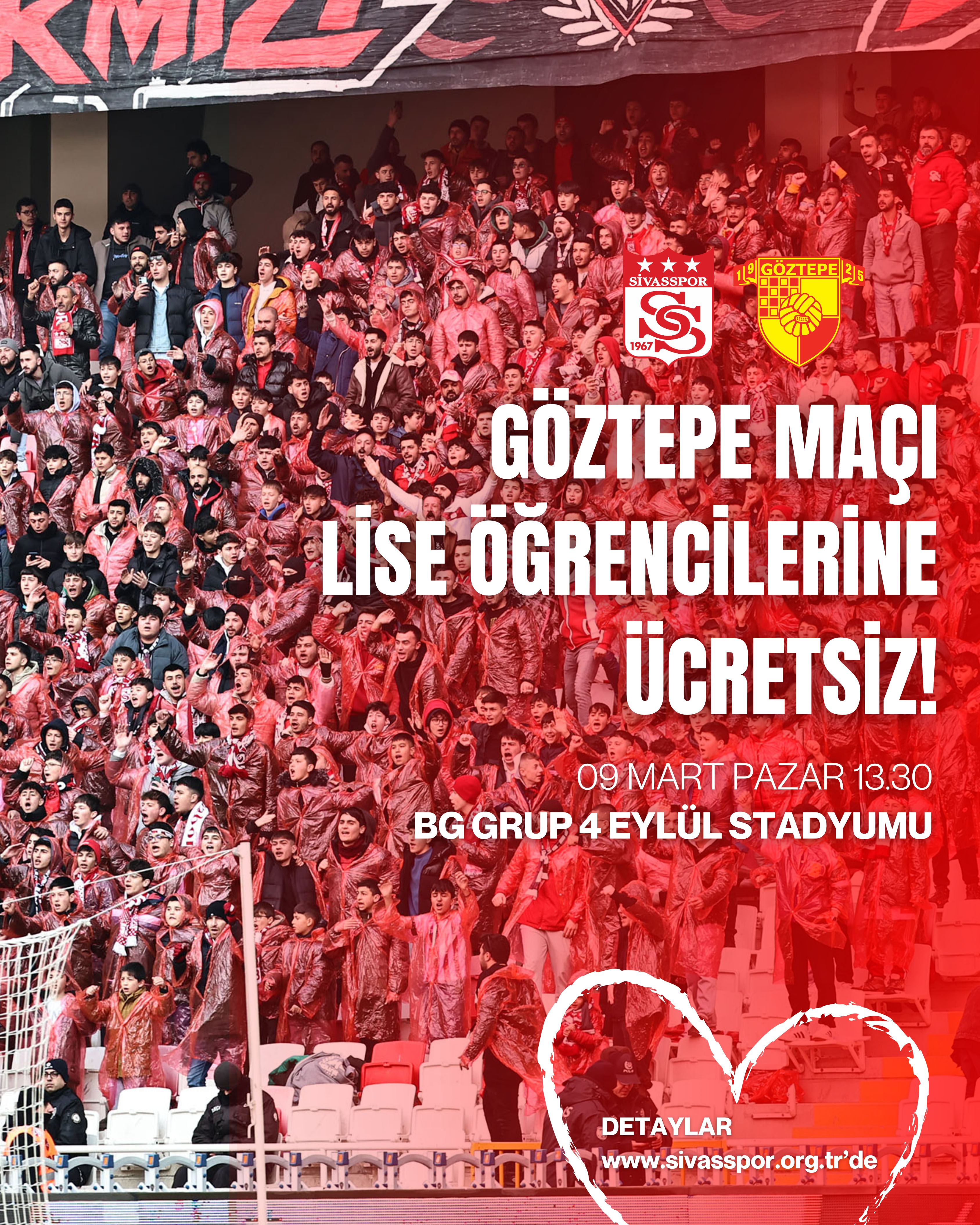 Göztepe Maçı Lise Öğrencisi Taraftarlarımıza Ücretsiz Olacak Göztepe Maçı Lise Öğrencisi Taraftarlarımıza Ücretsiz Olacak