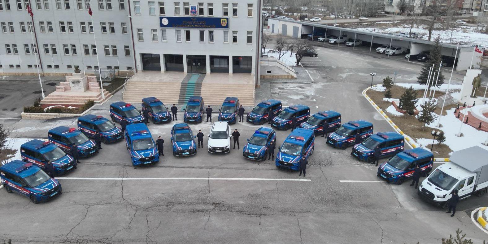 Sivas İl Jandarma Komutanlığına  (20) Adet Yeni Aracın Tahsis Edilmesi