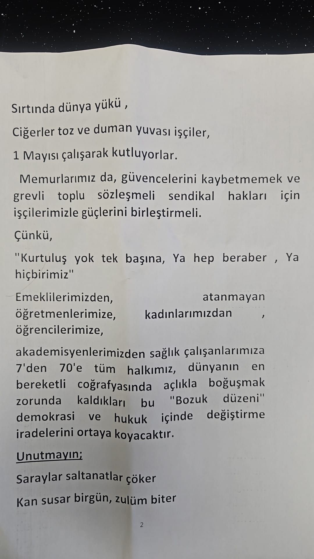 Gazi Doğan“Emeğin Gücüyle, Halkın İradesiyle Biz Kazanacağız”