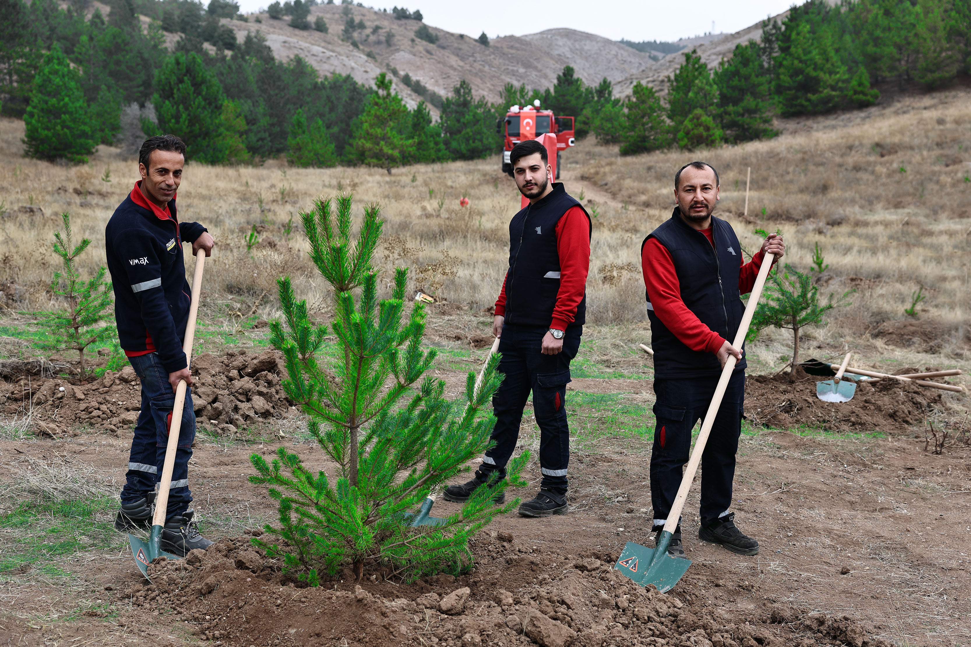 Milli Ağaçlandırma Günü'nde Fidanlar Toprakla Buluşturuldu