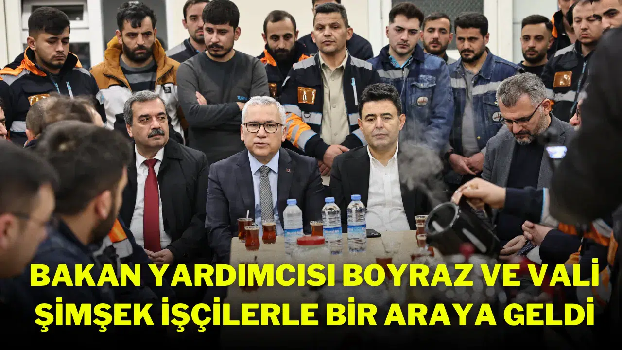 Ulaştırma ve Altyapı Bakan Yardımcısı Boyraz ve Sivas Valisi Şimşek İşçilerle Bir Araya Geldi