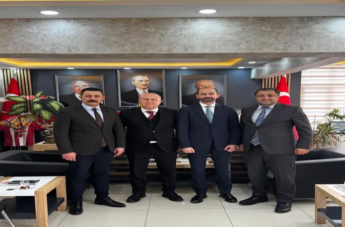 MHP İl Başkanı Uygun ve Merkez İlçe Başkanı Yalçındağ'dan Genel Sekreter Yüksel Aydına ziyaret