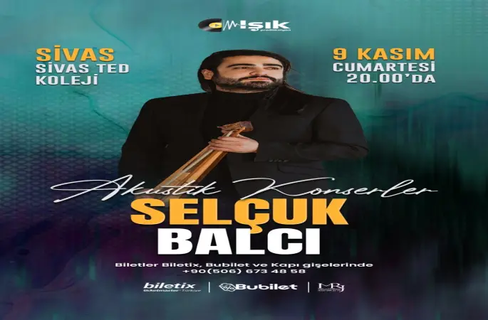Selçuk Balcı Akustik Projesiyle Sivas’a geliyor