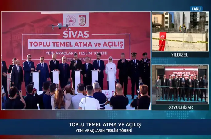 Sivas’a Dev Yatırım Hamlesi: İl Emniyet Binası ve Yıldızeli Hükümet Konağı’nın Temelleri Atıldı!