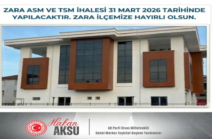 Zara ilçemizin sağlık altyapısını güçlendirecek önemli bir yatırımın daha ihale süreci başlıyor.